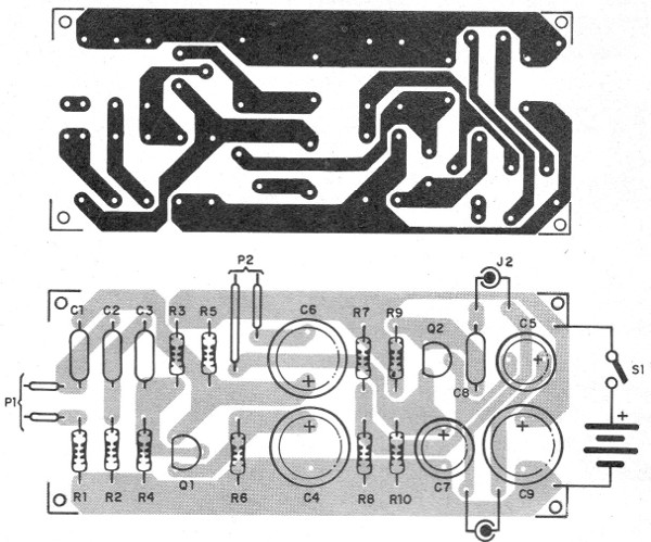    Figura 2 – Placa de circuito impresso para a montagem
