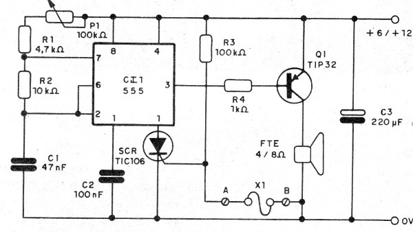    Figura 1 – Circuito completo do alarme
