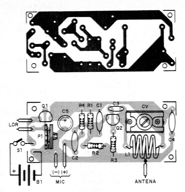    Figura 3 – Placa de circuito impresso para a montagem
