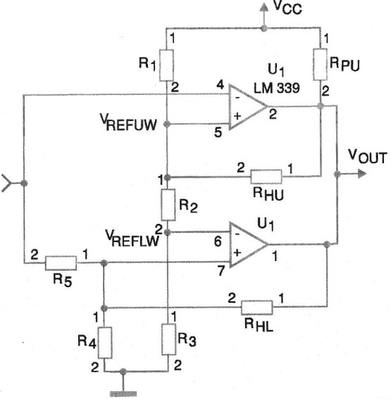 Figura 5 – LM339 como comparador de janela
