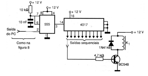 Fig. 10 - Uma interface de acionamento sequencial.
