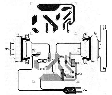   Figura 2 – Placa de circuito impresso para a montagem
