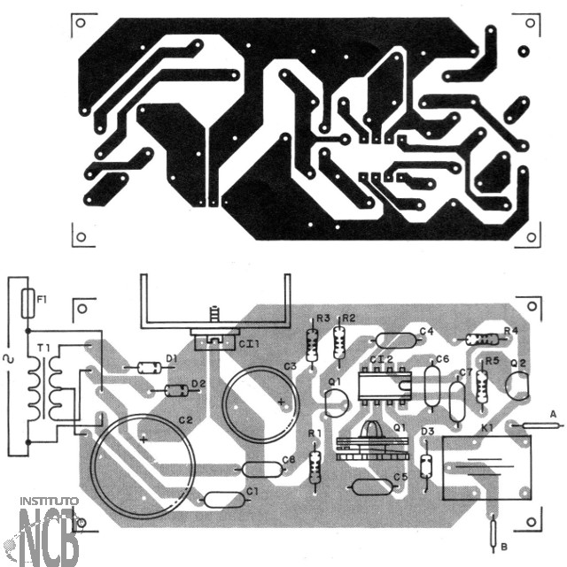    Figura 7 – Placa de circuito impresso para a montagem
