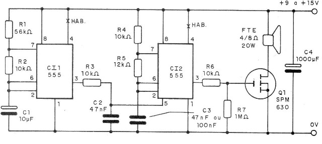 Figura 3 – Diagrama para a sirene
