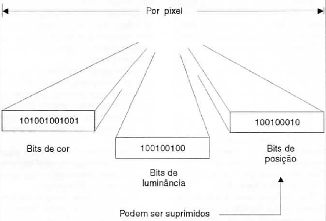 Os bits de posição podem ser suprimidos em cada pixel.
