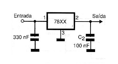 Figura 114 – Circuito básico com o regulador 78xx
