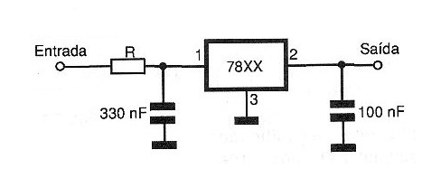 Figura 120 – Obtendo uma queda de tensão na entrada com a ajuda de um resistor
