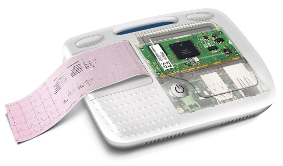 Figura 2 – Um ECG desenvolvido com base num computador em modulo
