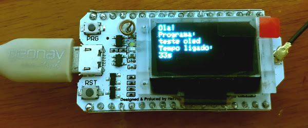 Figura 4 - primeiro projeto no módulo WiFi LoRa 32(V2) funcionando
