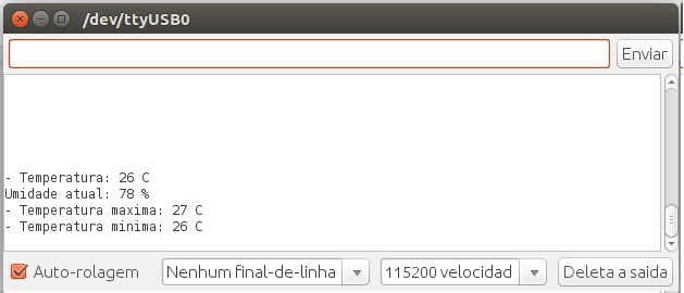 Figura 11 - medições no monitor serial
