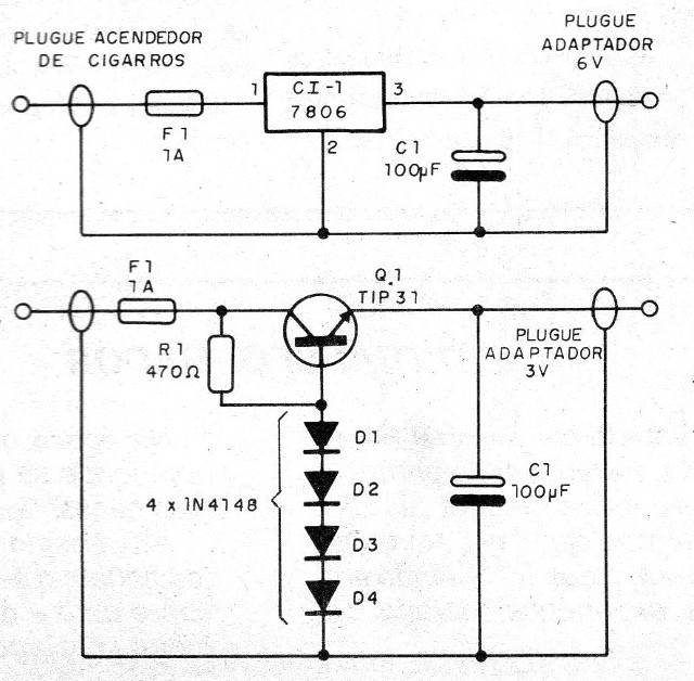    Figura 1 – Circuitos para os redutores
