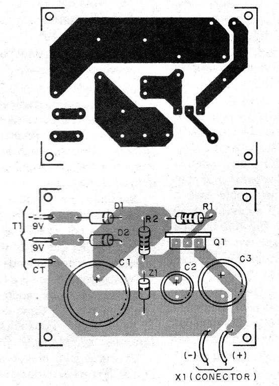    Figura 2 – Placa de circuito impresso para a montagem
