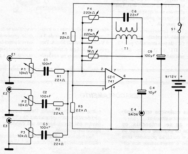 Figura 1 – Circuito da mesa de som
