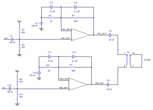 Figura 4 – Circuito de teste diferencial
