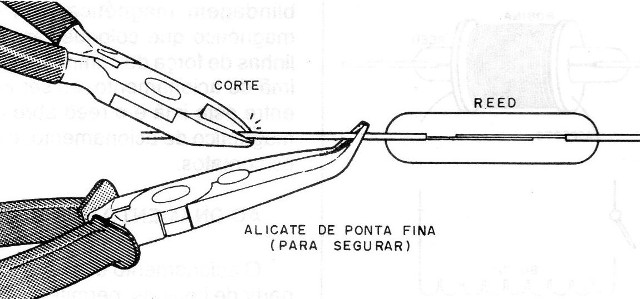 Figura 21 – Cortando o terminal de um reed switch
