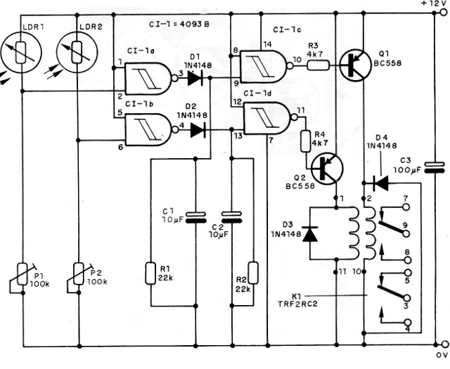    Figura 6 – Circuito usando LDRs
