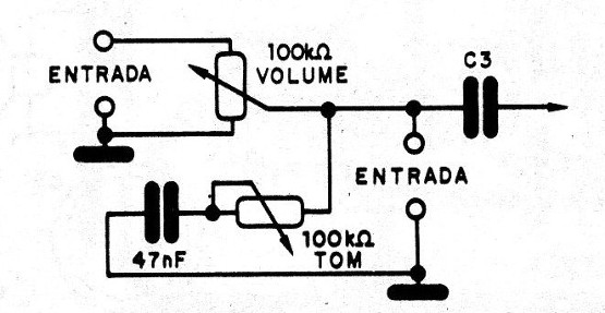    Figura 2 – Controle de volume e tom
