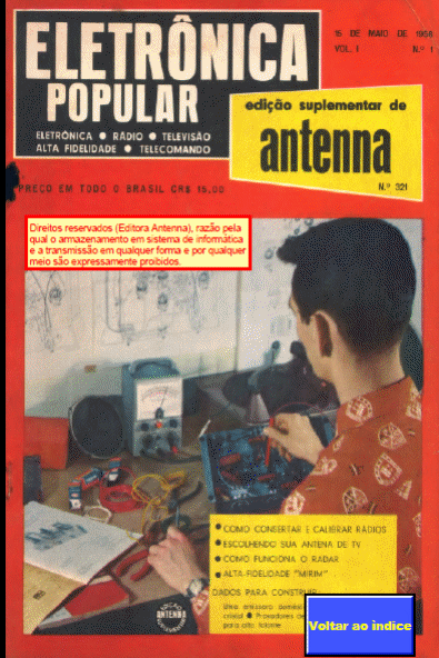 Figura 1 – Eletrônica Popular de maior de 1956, a primeira da série em português que já existia há mais tempo na versão em inglês.
