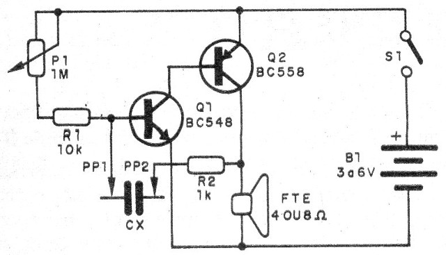    Figura 1 – Diagrama completo do teste de capacitores
