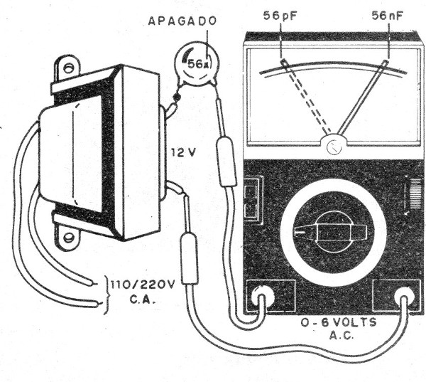 Figura 5 – Diferenciando capacitores 
