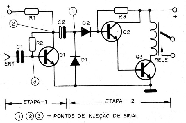    Figura 3 – Um relé de áudio
