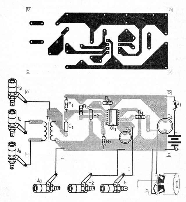    Figura 2 – Placa de circuito impresso para a montagem
