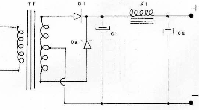 Figura 8 - Capacitor de filtragem acrescido de um choque.
