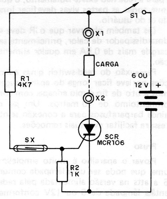    Figura 5 – Circuito alimentado por bateria
