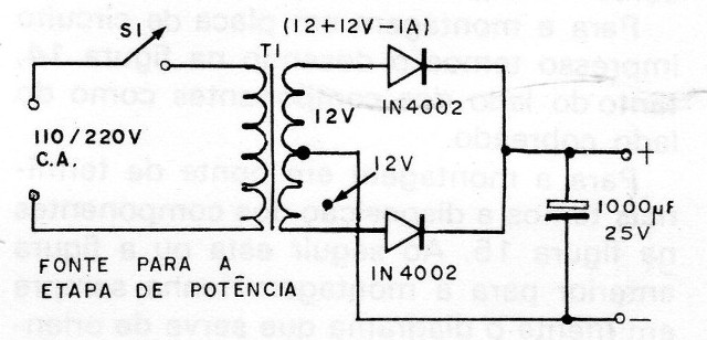 Figura 11 – Fonte para a sirene
