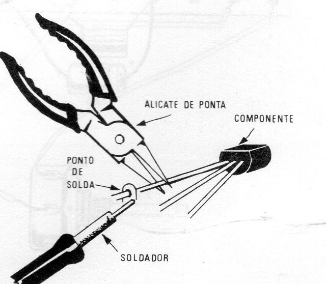 Figura 10 – Usando o alicate como dissipador
