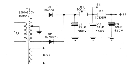 Amplificador Valvulado Velha Guarda de 15 W
