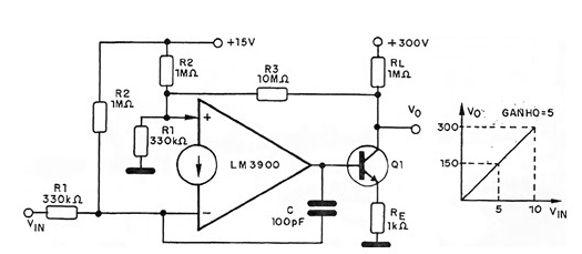 Conheça os Amplificadores Operacionais de Corrente LM3900 - IV
