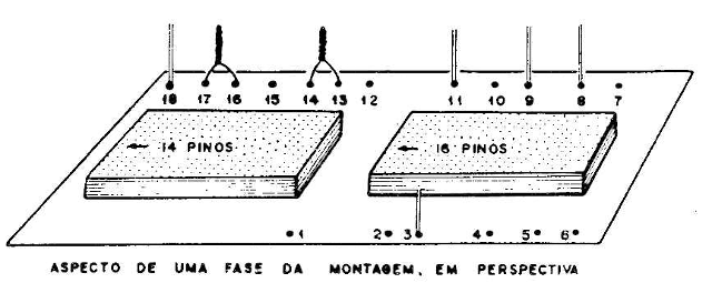 Figura 9 - Aspecto de uma fase da montagem, em perspectiva.
