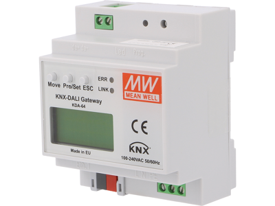 Conversor KNX-DALI - https://www.tme.com/br/pt/details/kda-64/automatyka-budynkow/mean-well/
