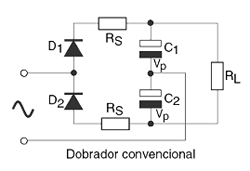 Figura 1- Dobrador de tensão convencional.  