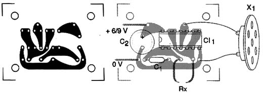 Sugestão da placa de circuito impresso. 