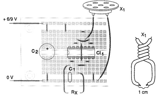 Sugestão de montagem em matriz de contatos. 