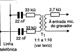 Figura 1 - Forma simples de se retirar sinal de uma linha telefônica. 