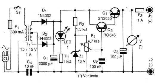 Figura 1 - Diagrama completo da fonte. 