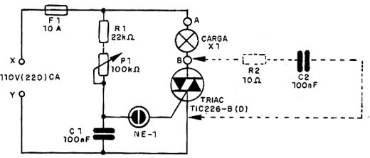 Diagrama completo do dimmer.
