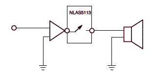 Nesta aplicação o circuito controla diretamente uma carga de baixa impedância.
