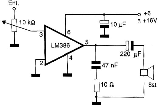  AMPLIFICADOR Lm<sup>3</sup>86 de 1 W
