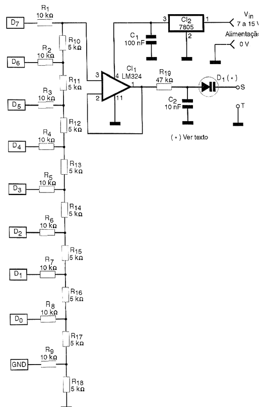 Diagrama completo do oscilador.
