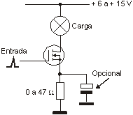 Etapa de potência com o PowerFET.
