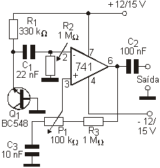 Gerador de ruído com amplificador
