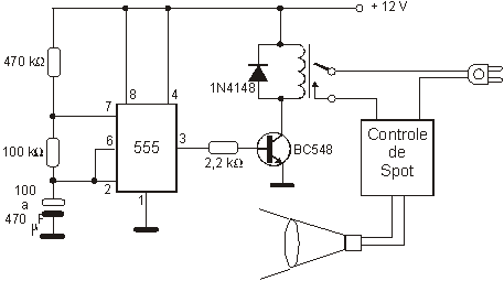 Circuito de timer cíclico para melhorar o efeito.
