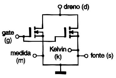 Circuito equivalente ao Sensor FET.
