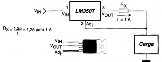 Fonte de corrente constante com o Lm<sup>3</sup>50T.
