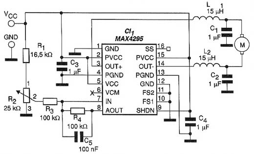 Circuito do controle de velocidade.
