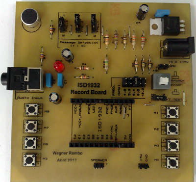 Figura 4: ISD1932 Record Board imagem real.
